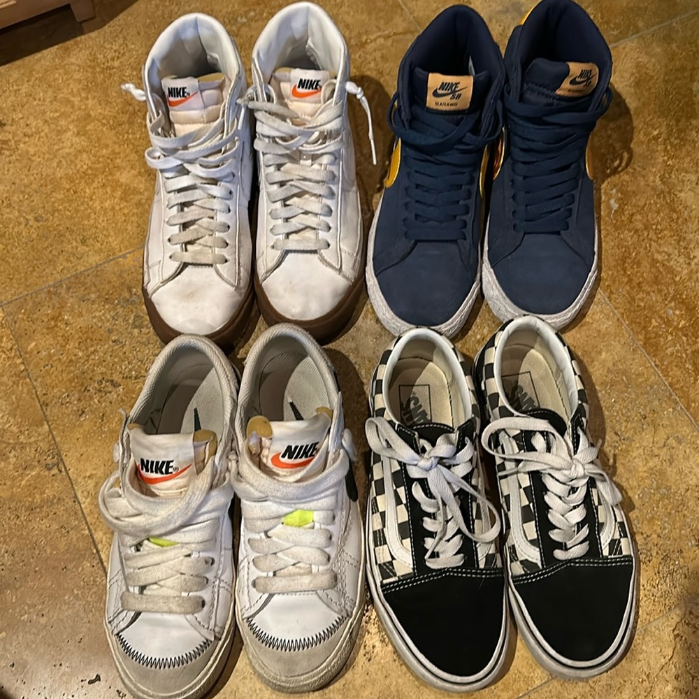 Sneaker Bundle - Nike and Vans - low top Nikes fit more like 7, rest 7.5